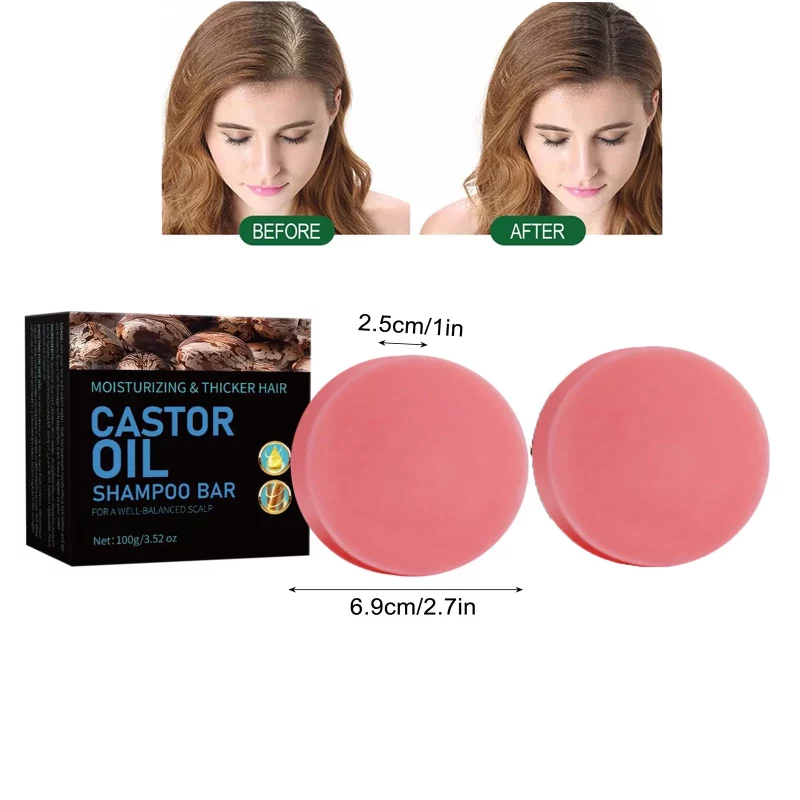 100g Castor Oil Shampoo Hand Make Soap Bar3