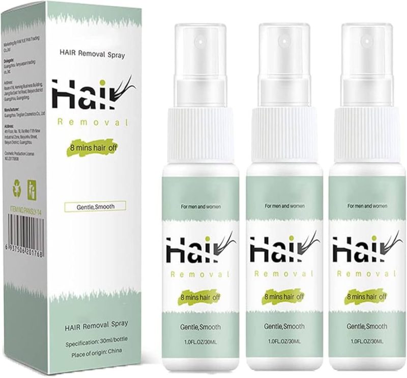 3 Kits Professional Fast Hair Removal And Stop Growth Inhibitor Spray Sets Painess Non-Irritating Smooth Your Skin